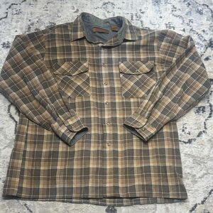Northern Explorer Men’s Large Plaid Lined Heavy Flannel Shirt Jacket